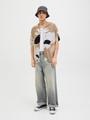 JJJEFF MONOCHROME RESORT SHIRT SS S Locker geschnitten - Coriander
