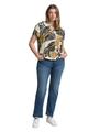 Plus Size - Bluse mit Muster 48 Regular Fit - Neutral Cut Leaves Design