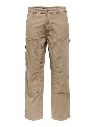 ONSFADE CARPENTER LOOSE CORD 0185 PANT 33/32 Locker geschnitten - Chinchilla