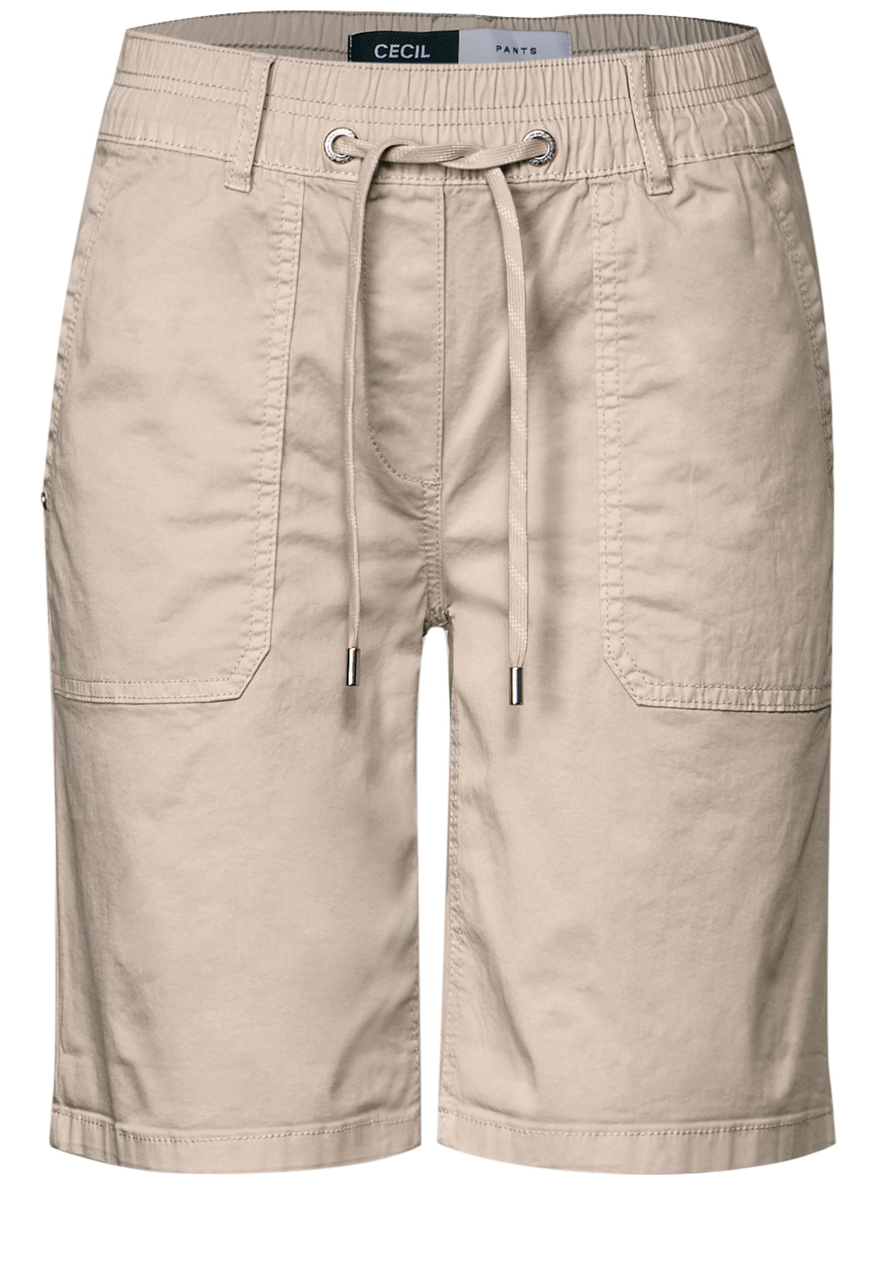 Twill Shorts im Washed-Look L - Boulder Beige