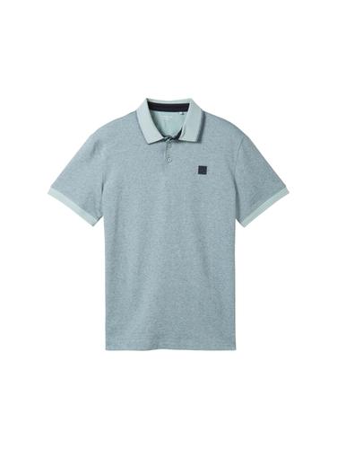 Gemustertes Poloshirt XXL Regular Fit - Mint Blue Grindle