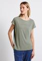 Silk-Look Shirt mit Wording 36 - Dusty Milky Green