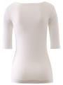 Rundhals-Shirt mit halben Ärmeln 34 - White