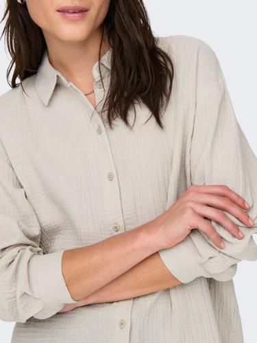JDYTHEIS LIFE L/S LOOSE SHIRT WVN NOOS M Normal geschnitten - Silver Lining
