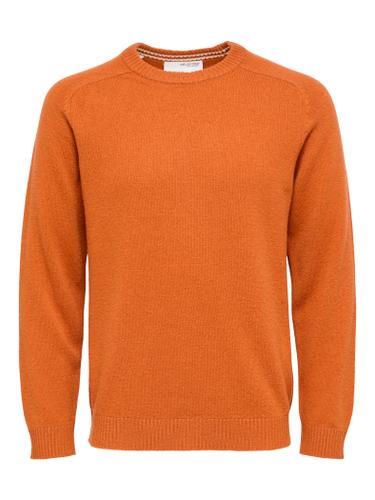 SLHNEWCOBAN LAMBS WOOL CREW NECK XXL Normal geschnitten - Bombay Brown