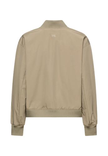 Bomberjacke mit Taschen 44 Oversized Fit - Sage