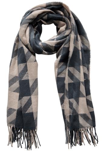 Hahnentritt Schal A - Breezy Beige Mel.
