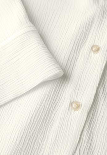 Crinkle-Hemdbluse 36 - Off White