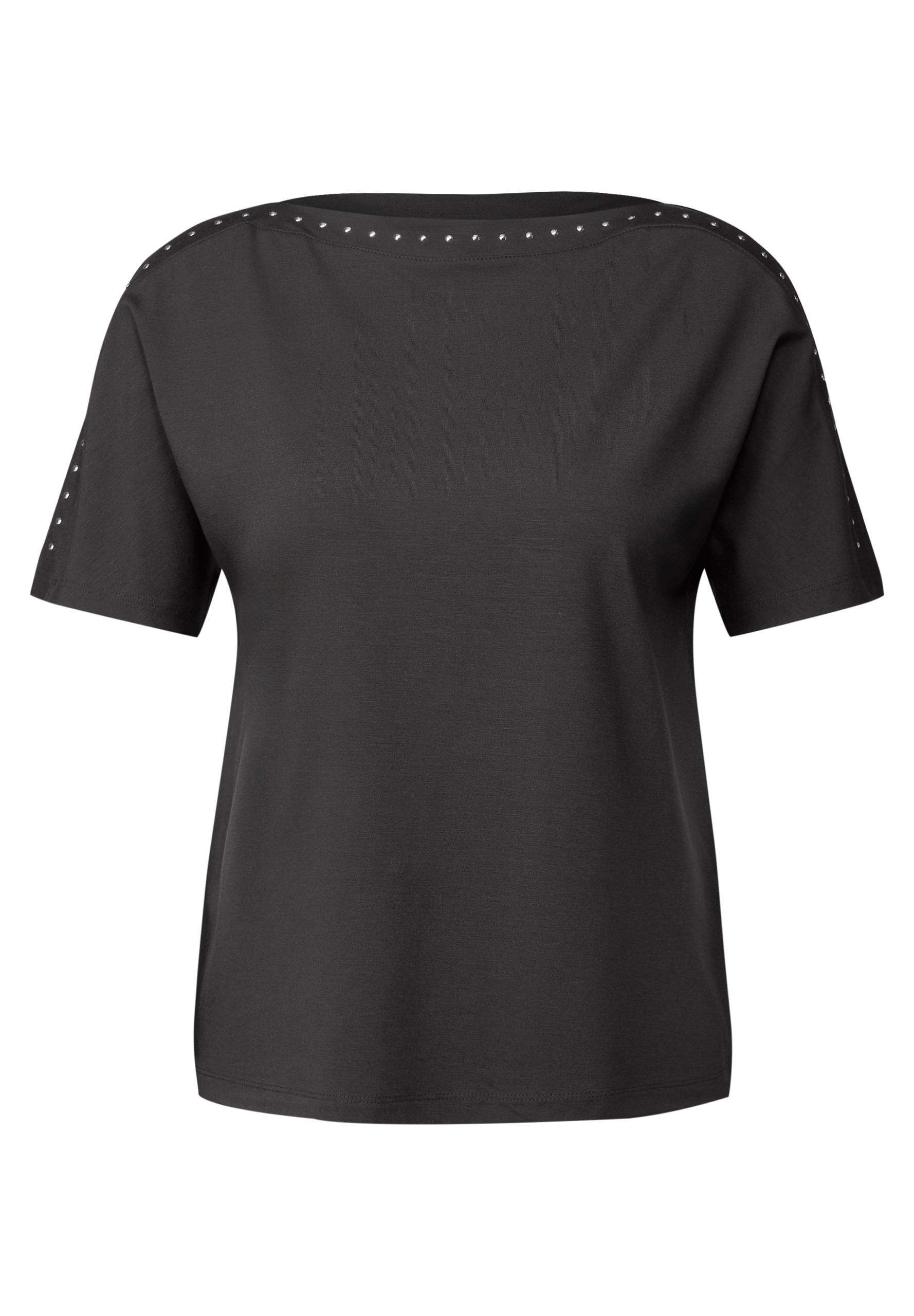T-Shirt mit Nieten 36 - Granite Grey
