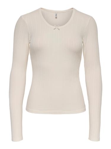 ONLLINE L/S O-NECK TOP BOX JRS S Normal geschnitten - Cloud Dancer