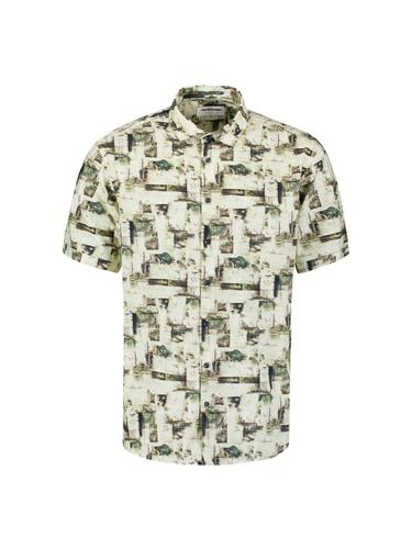 Shirt Short Sleeve Allover Printed XL Regular Fit - Green