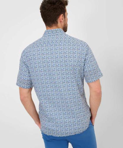 Style Dan L Herrenhemd, Halbarm, Button Down-Kragen, Durchgehende Knopfleiste, Modern Fit, Leicht taillierte Silhouette - Balance
