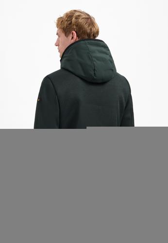 Jacket Short Fit Sealed Hooded Knitted Mix M Regular Fit - Dark Steel