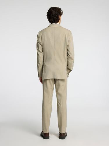 SLHSLIM-PETER SAND PINSTRIPE PEAK BLZ 54 Slim Fit - Sand