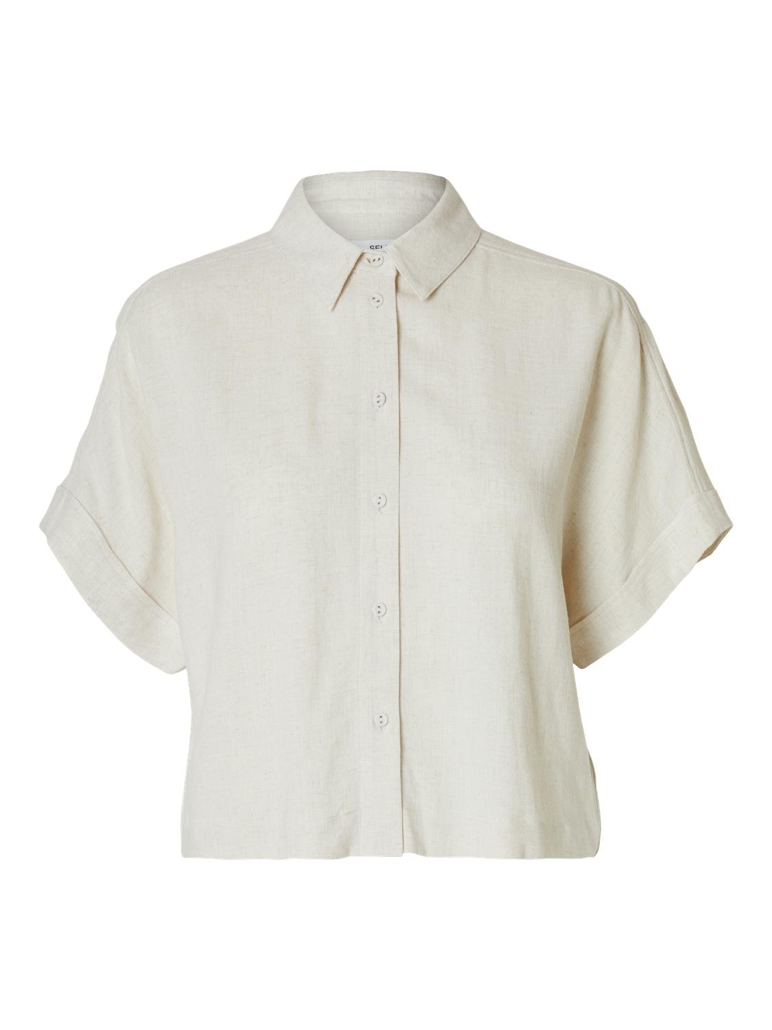 SLFVIVA SS CROPPED SHIRT NOOS 34 Normal geschnitten - Sandshell