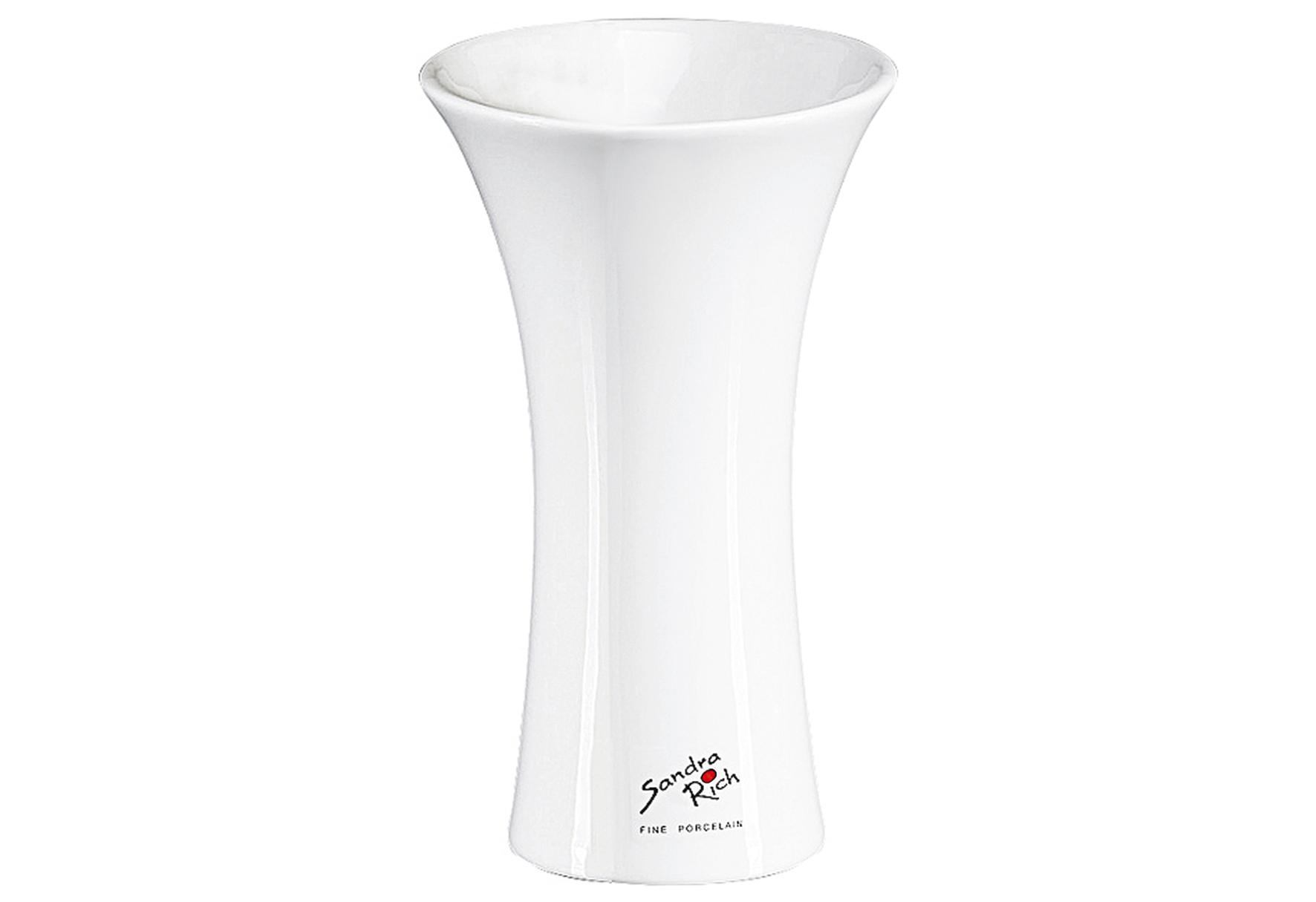Vase Tulip Porzellan 17cm Ø10,5cm weiß