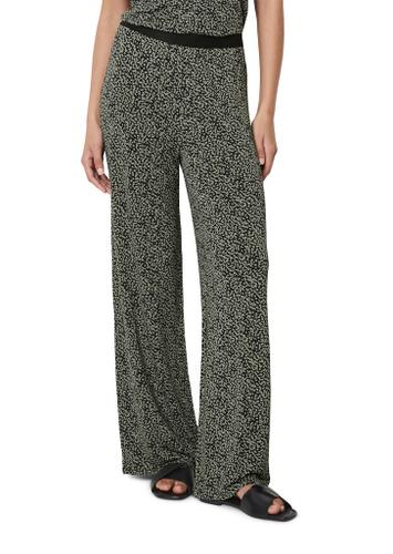 Weite Jersey-Hose mit Allover-Print XXL - Multi
