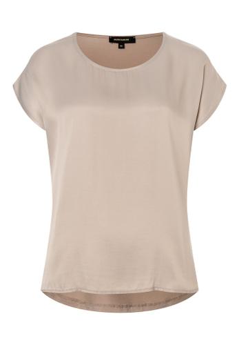 Shirt mit Satinfront sand Beige 40