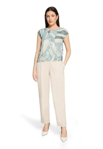 Blusenshirt 36 Figurumspielend - Mint/Green