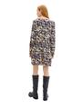 Mini Kleid mit Ballonärmeln XS Regular Fit - Lilac Green Flower Print