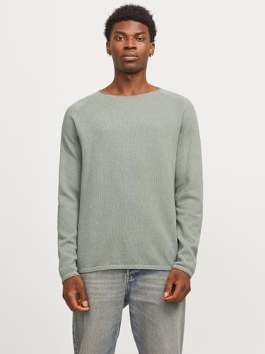 JJEHILL KNIT CREW NECK NOOS XL Structure Fit - Iceberg Green