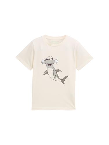 T-Shirt mit Print 128/134 Regular Fit - Wool White