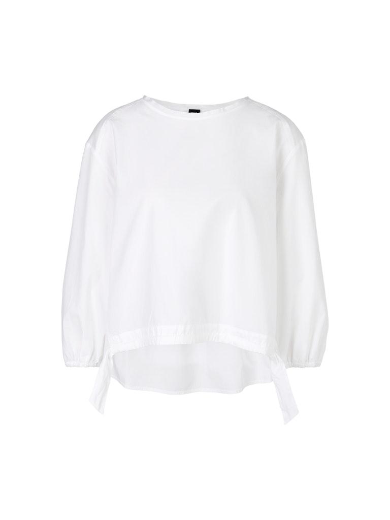 Lässige Baumwollbluse "Rethink Together" Weiß 36