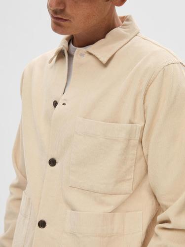 SLHLOOSETONY-CORD OVERSHIRT NOOS Grau L