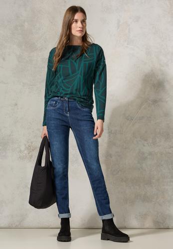Shirt mit Knöpfen L - Petrol Green