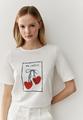 T-Shirt mit Kirschen-Print 34 - Weiß