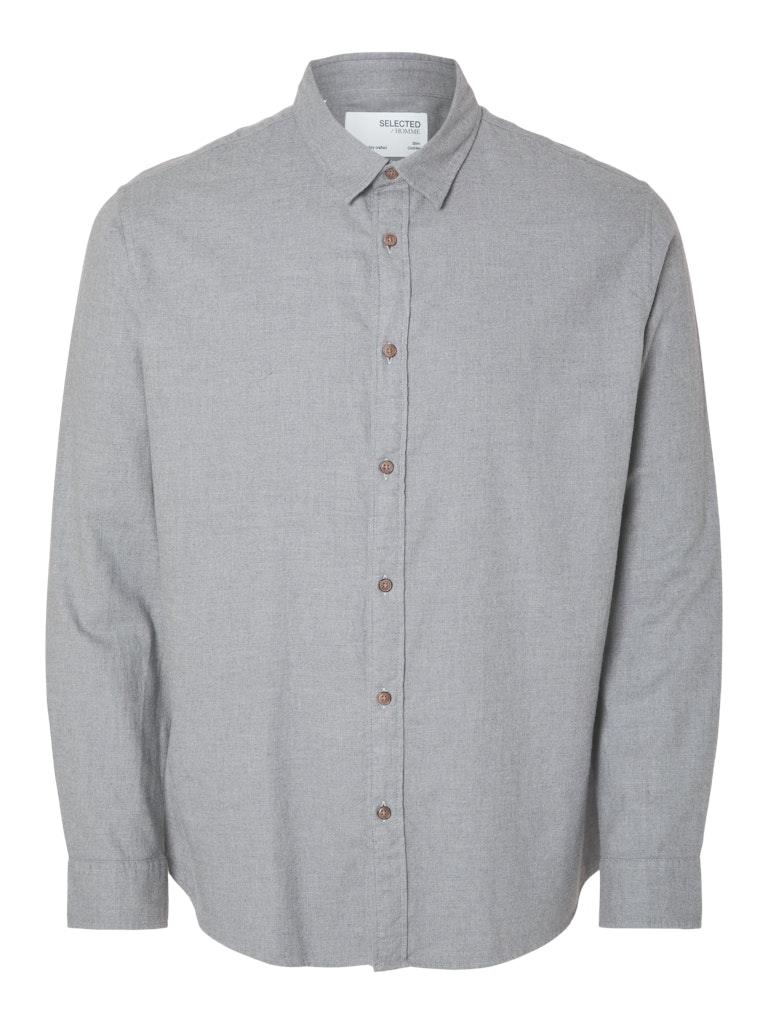 SLHSLIMOWEN-BRUSHED SHIRT LS NOOS Grau XXL