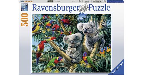 Puzzle 500 Teile, 49x36 cm, Koalas im Baum