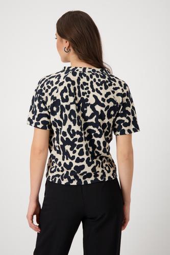Sweatshirt mit Leomuster 36 - Schwarz Gemustert