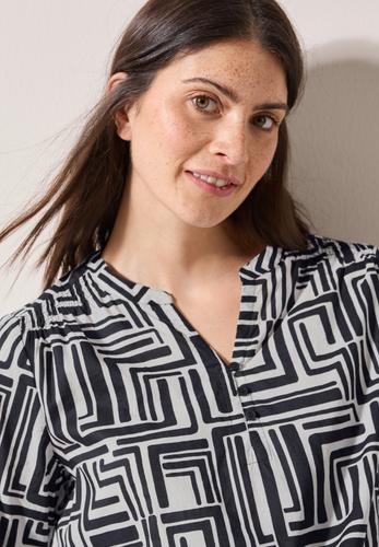 Gemusterte Bluse S - Universal Blue