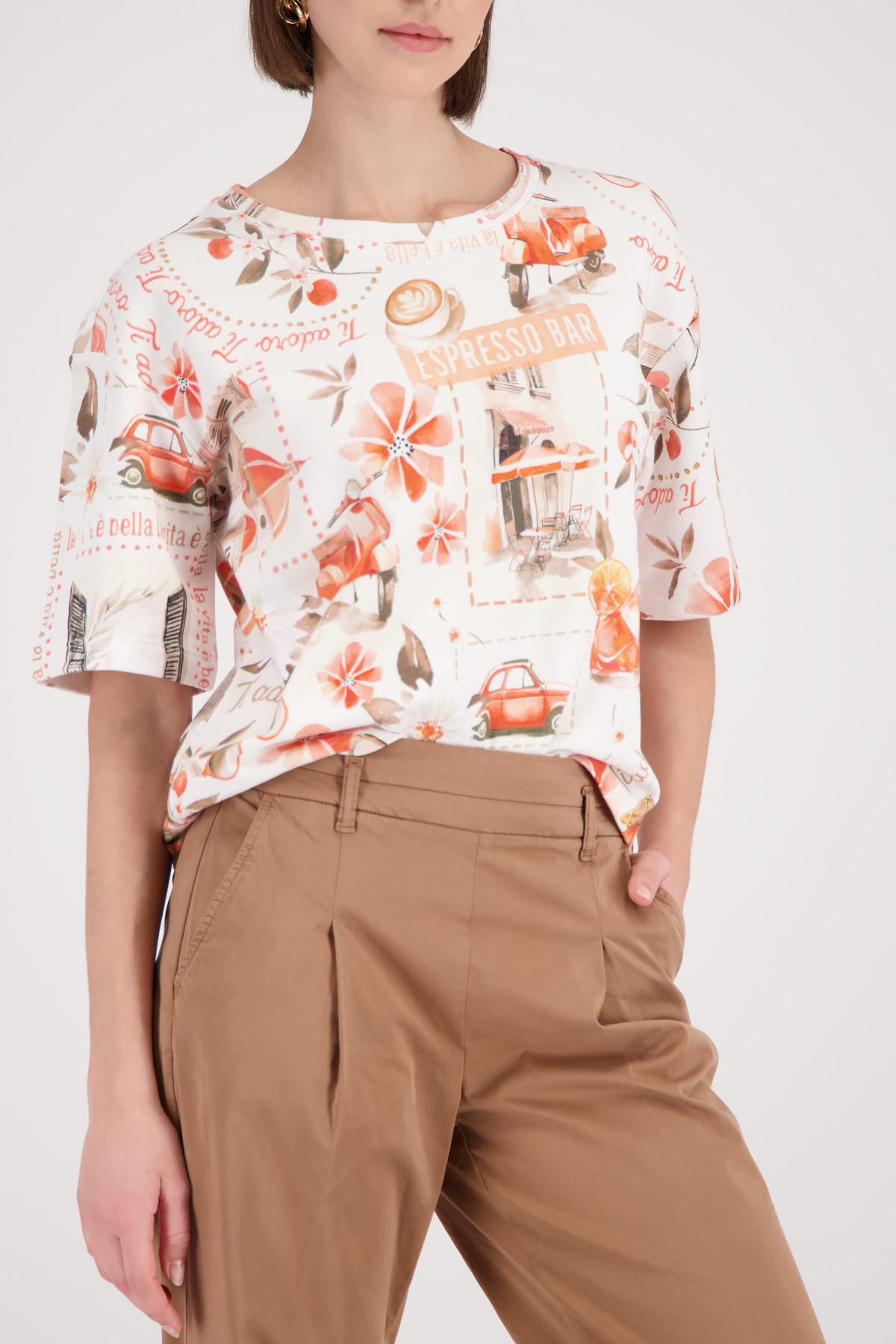 Sweatshirt mit Italymuster 40 - Dark Apricot Gemustert
