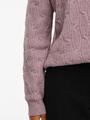 VILASSIA O-NECK L/S CABEL KNIT TOP -NOOS L Normal geschnitten - Toadstool