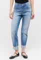 3508143-3488 DARLEEN CROP TU FRINGE 36/30 7/8 STRAIGHT FIT - Light Blue Used Destroyed