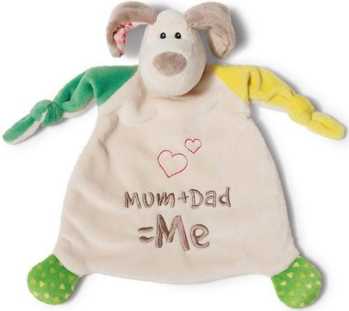 Nici Schmusetuch »My First NICI Kollektion, Hund Fino, Mum+Dad=Me«, (1-tlg), mit aufgestickten Augen