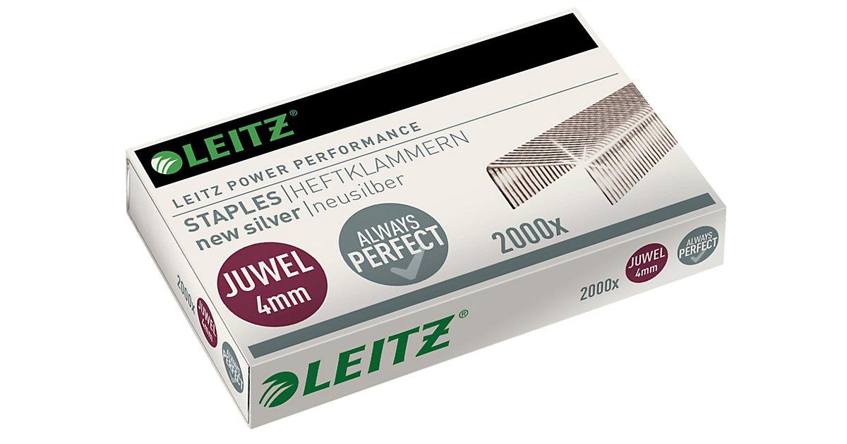 Heftklammern Juwel Neusilber 4 mm, 2000 Stück Ordner