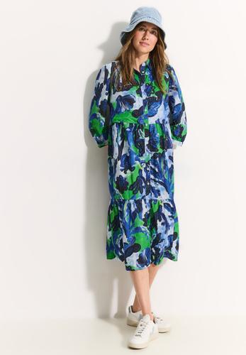 Midikleid mit Print M - Vanilla White