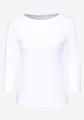 Basic Shirt in Unifarbe - Weiß / L