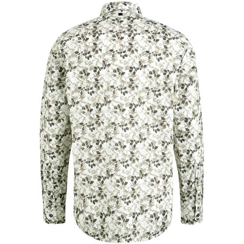 Long Sleeve Shirt Print on fine poplin stretch M Regular Fit - Jet Stream