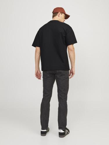 JORVIBE HEAVY TEE SS CREW NECK L Locker geschnitten - Black