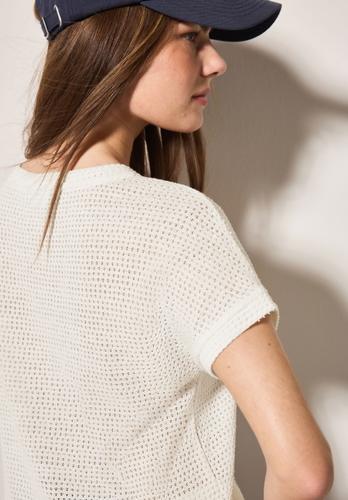 Ajour Shirt - Weiß / XL