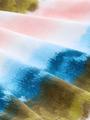 T-Shirt mit Knoten-Detail M Regular Fit - Watercolor Print