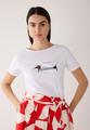 T-Shirt mit Dackelprint 40 - Weiß