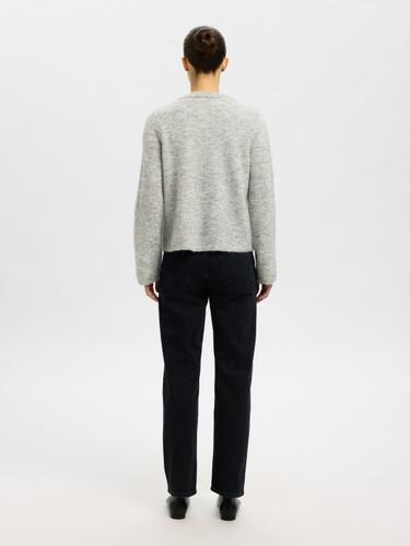SLFLULU NEW LS KNIT CARDIGAN NOOS M Normal geschnitten - Light Grey Melange