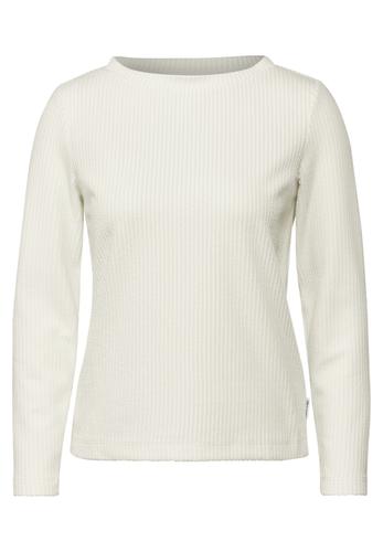 Strukturshirt L - Vanilla White