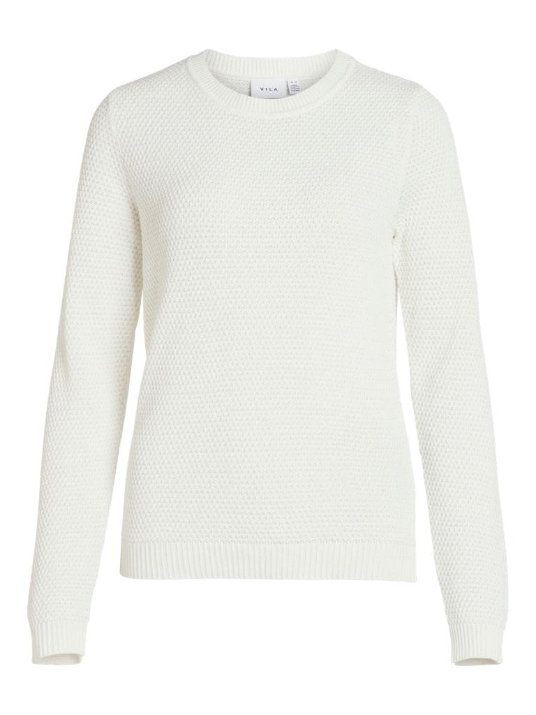 VIDALO O-NECK L/S KNIT TOP- NOOS Weiß XXL