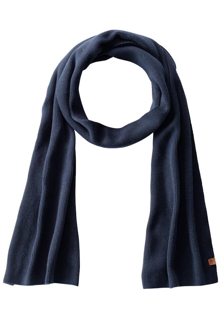 Strickschal aus reiner Baumwolle Blau OS
